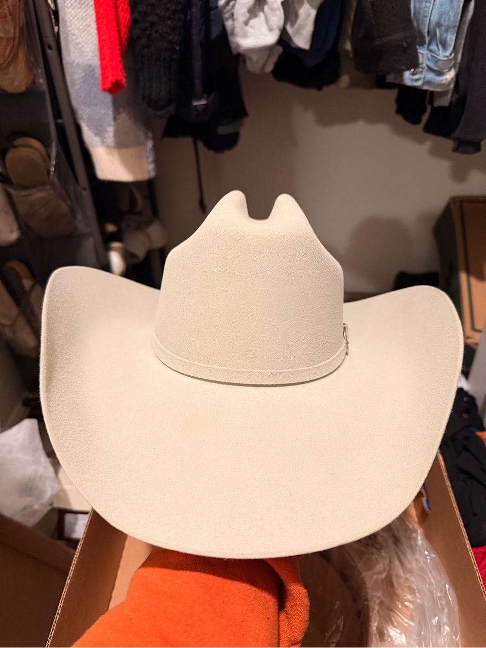 Cream Felt Western Cowboy Hat for Women